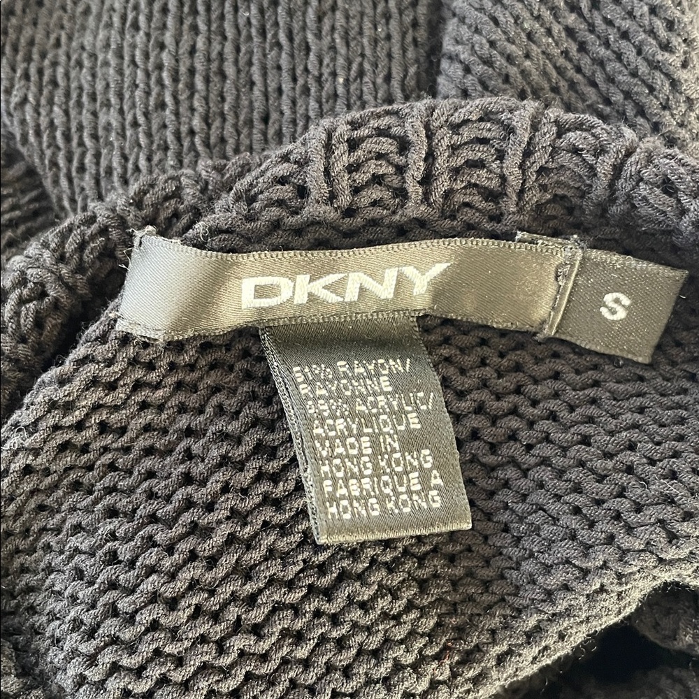DKNY Black Knit Turtleneck Sleeveless Lightweight Tank Top Women's S - Picture 7 of 7